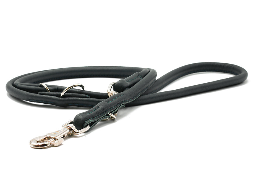 Lederleine Rundgenäht 2m Silber