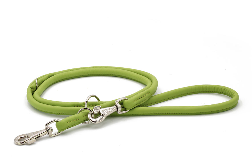 Lederleine Rundgenäht 2m Silber