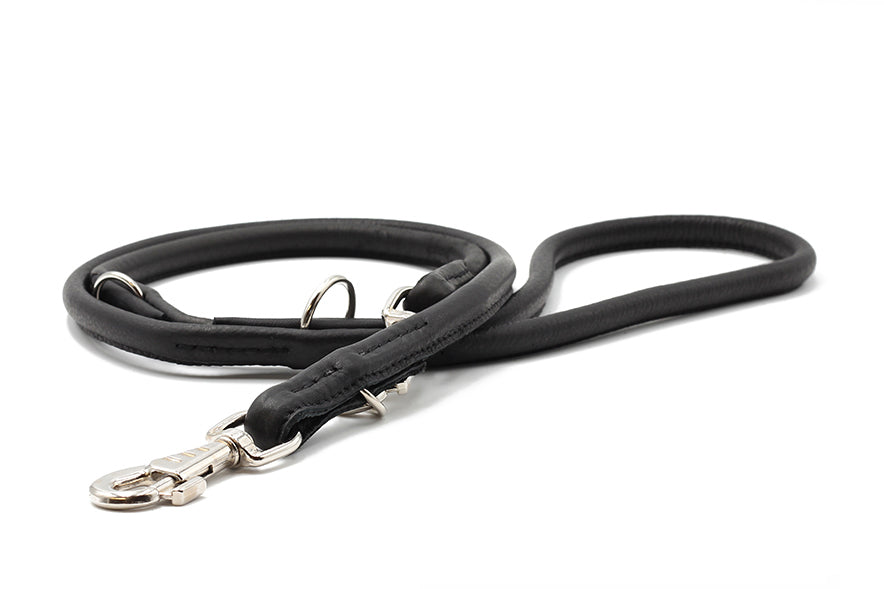 Lederleine Rundgenäht 2m Silber