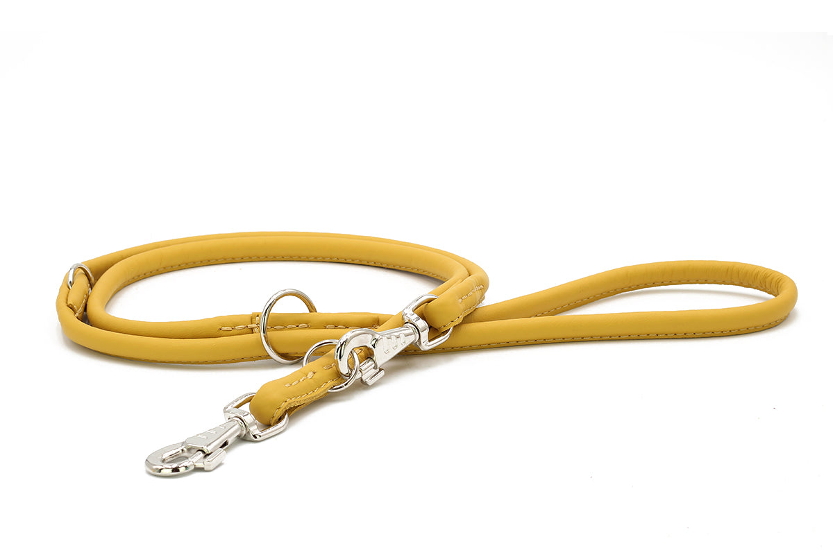 Lederleine Rundgenäht 2m Silber