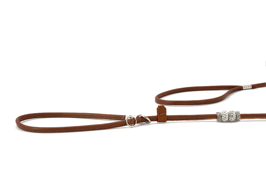 Showleine Fein verstellbar mit Perlen