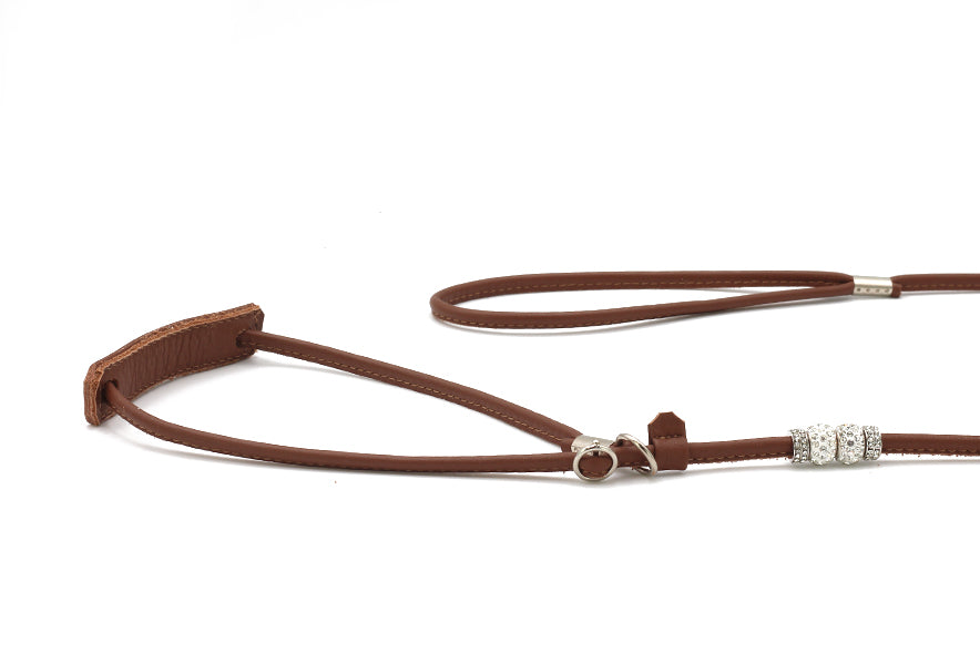 Showleine Fein verstellbar mit Perlen