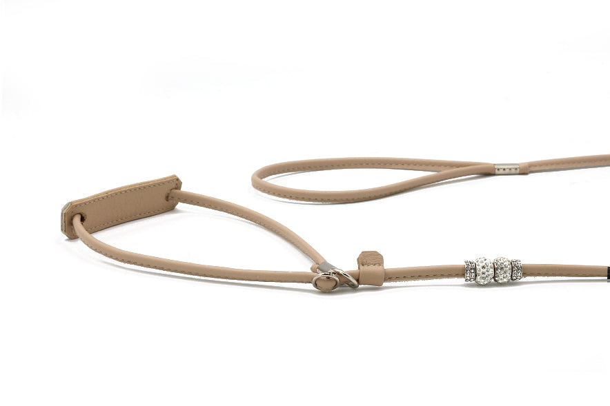 Showleine Fein verstellbar mit Perlen